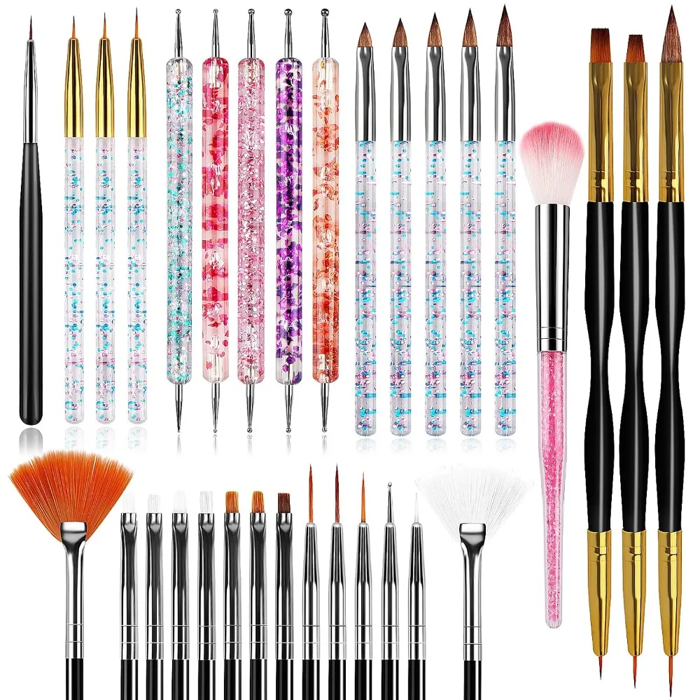 Detailing Brush Set - 32 pinceles para decoración de uñas,