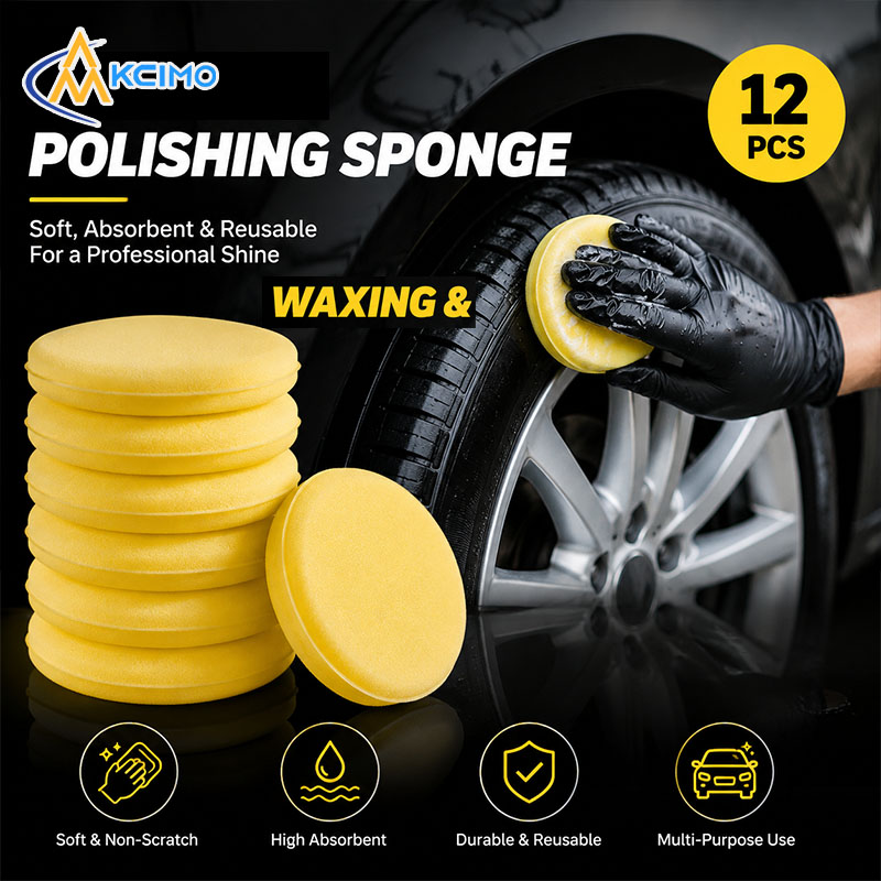 Wax Applicator Pad - 12 esponjas redondas de espuma suave