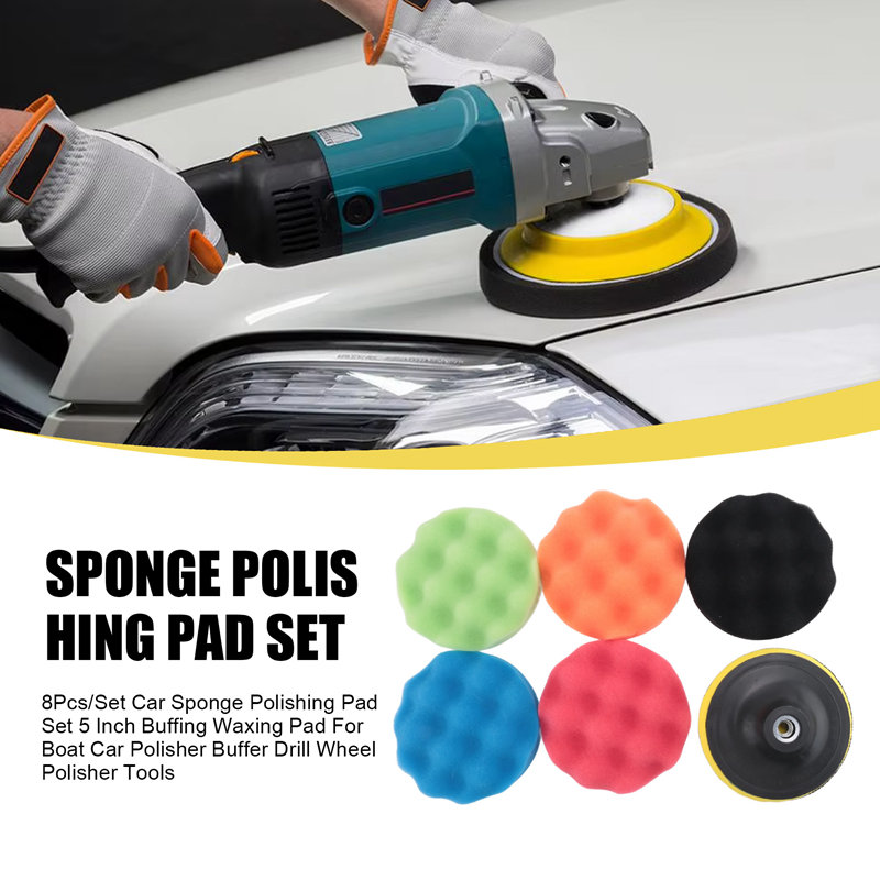 ABJA-8Pcs/Set de almohadillas  - Polish Pad Set Buffer reseña y precio