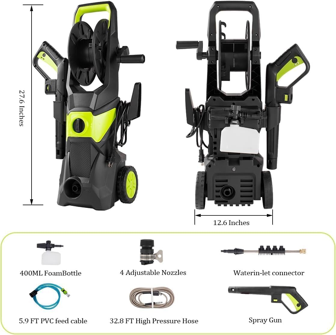 Lavadora a presión eléctrica d - Pressure Washer Foam Gun reseña y precio